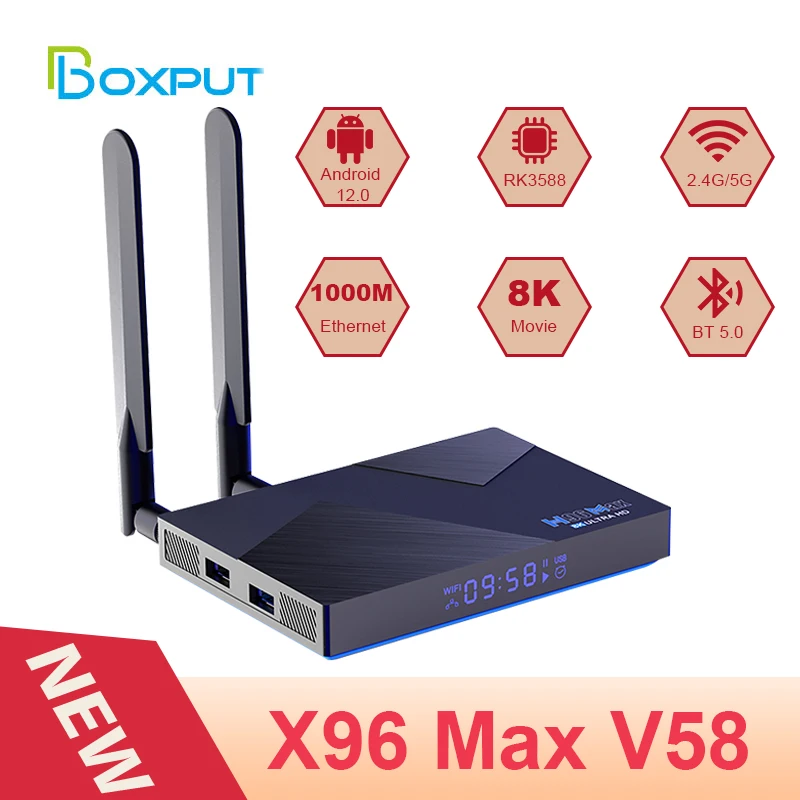 H96 Max V58 Android 12 Tv Box Rockchip Rk3588 Octa Core 8gb Ddr4 64gb ...