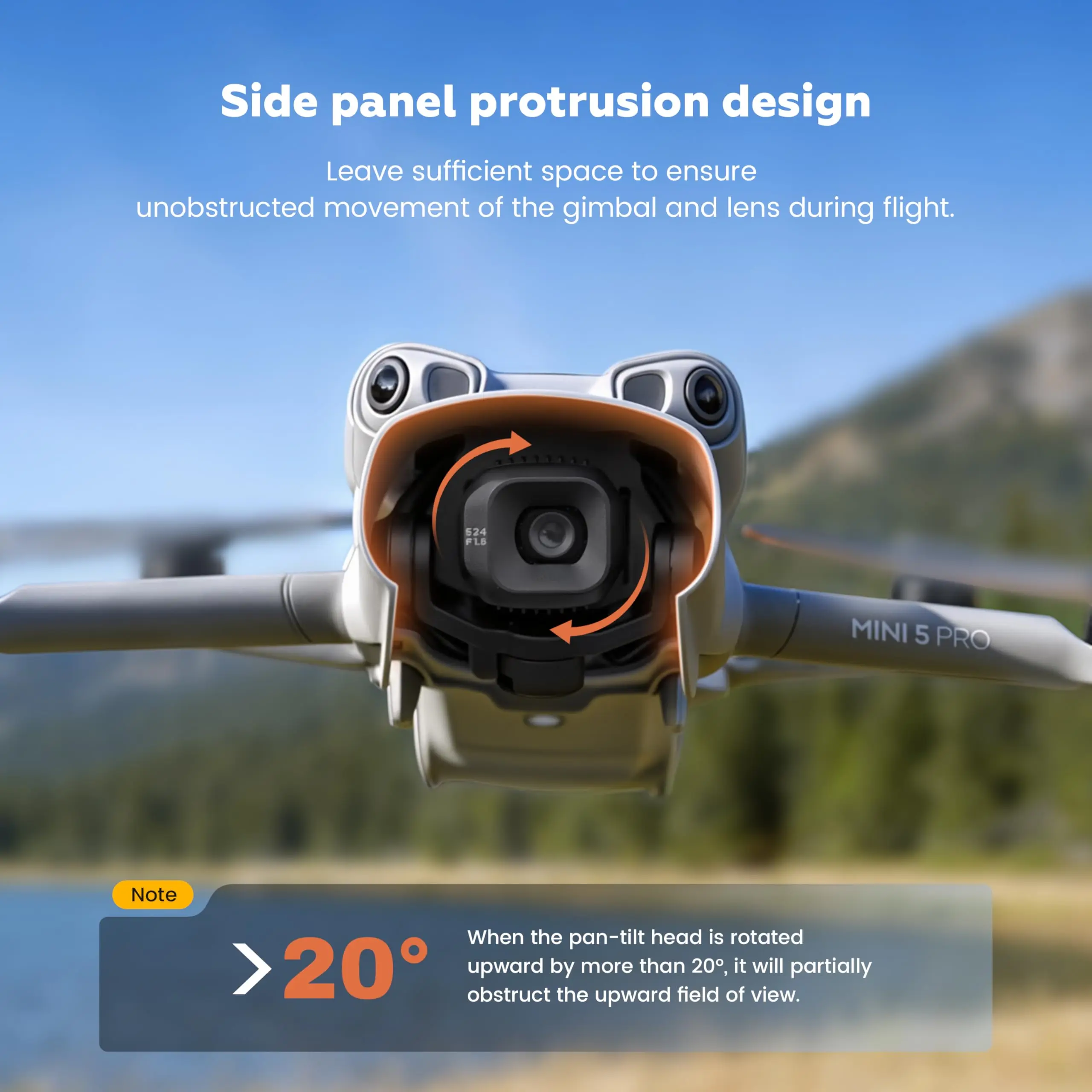 Pare-soleil DJI Mini 5 Pro - Protection Cardan & Objectif