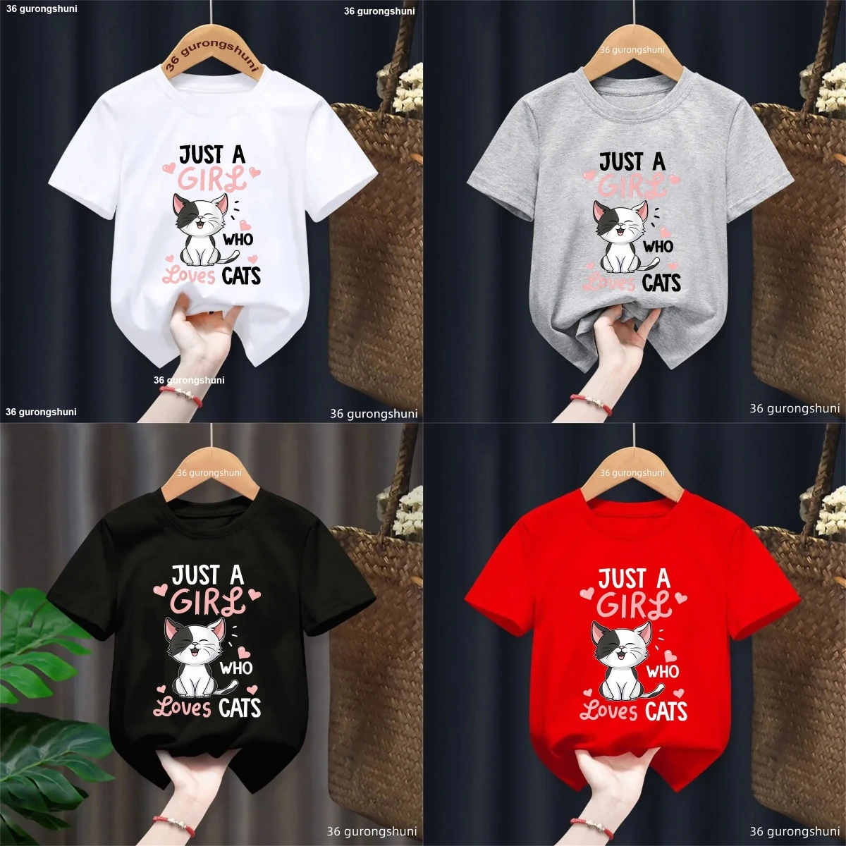 Couple Cats - Sustainably Made Kids Long Sleeve T-shirt