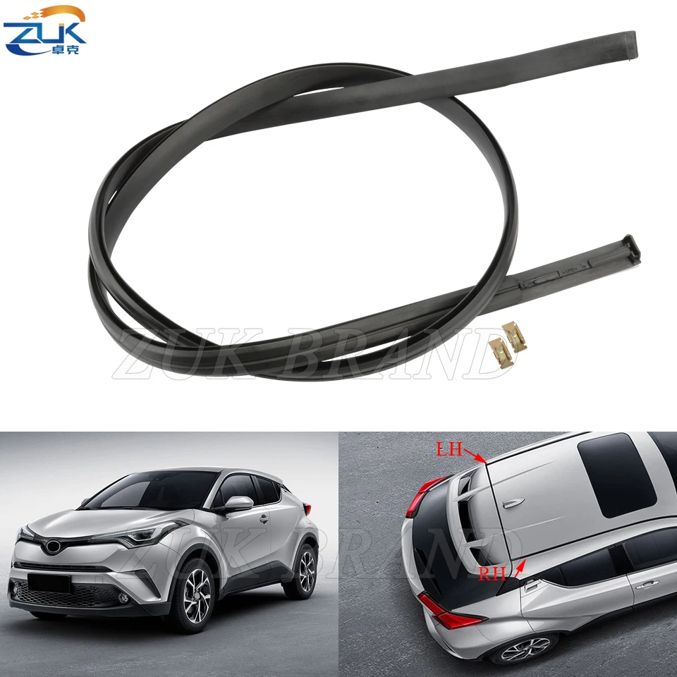 Zuk Car Roof Drip Finish Modanatura Strisce Di Tenuta In Gomma Per Toyota C-Hr Chr Izoa 2017 2018 2019 2020 2021 Con Clip Gratuite