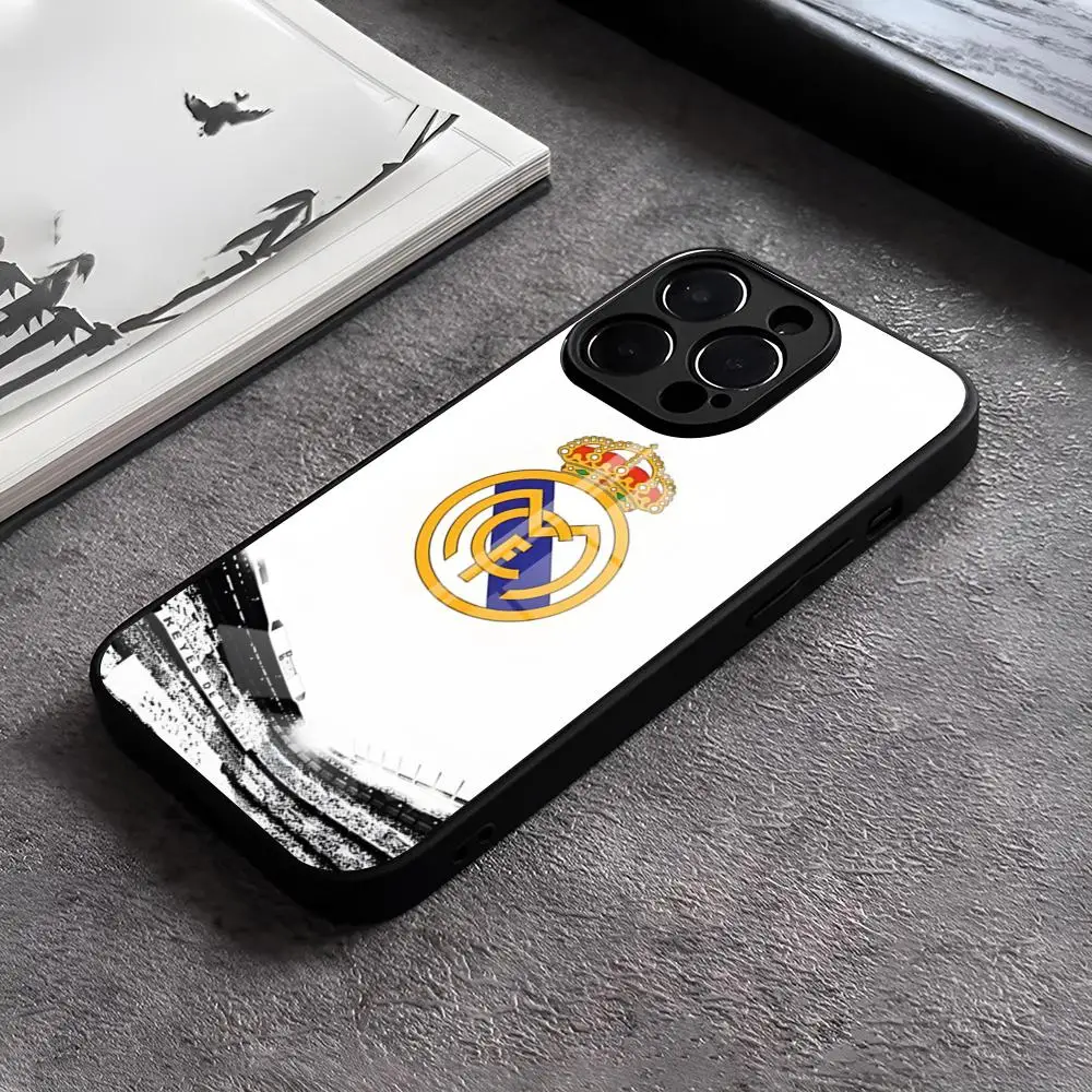 

Real-FC-MadrideS Phone Case for iPhone 15 Pro Max14 Pro 12 11 13 Mini X XR XS 8 7 Plus SE Tempered glass Back Cover