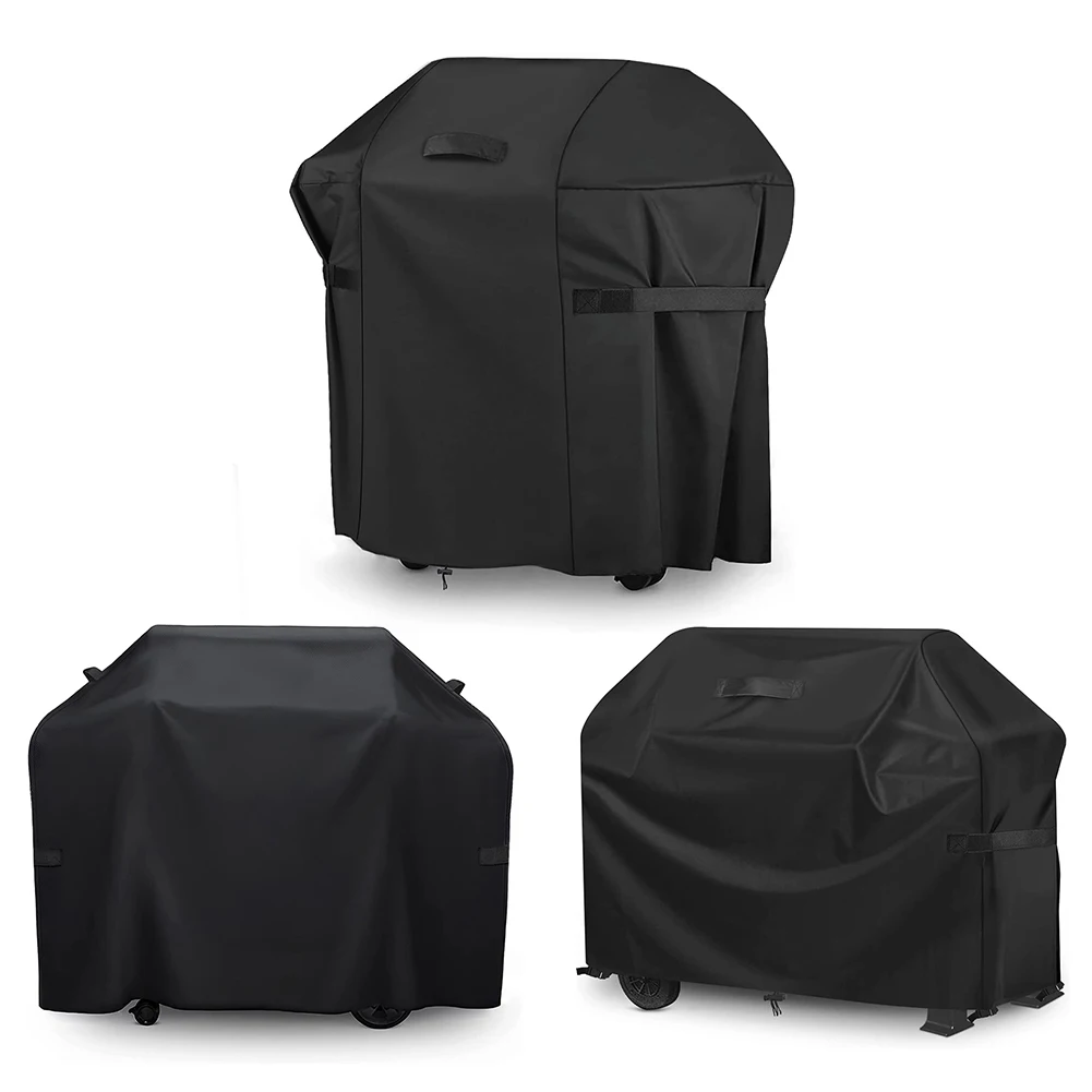 420D Oxford Cloth Round BBQ Cover Dust Waterproof Weber Grill Cover Rain Protector Outdoor Garden Barbecue Tool Garden Accessory