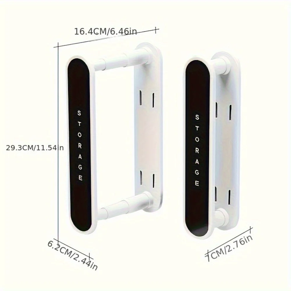 Telescopic Punching-free Wall-mounted Hanger Storage Rack Balcony Hanger Storage Artifact Bathroom Finishing Rack 3