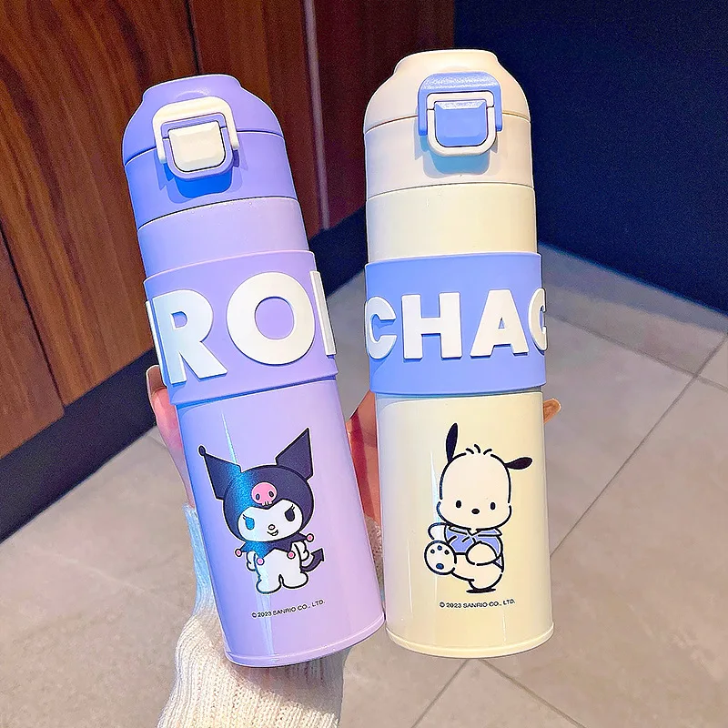 500Ml Sanrio My Melody Kuromi Cinnamoroll Thermos Mug Cute Cartoon 316 In Acciaio Inox Portatile Da Viaggio Bottiglia D'Acqua Tazze Regalo