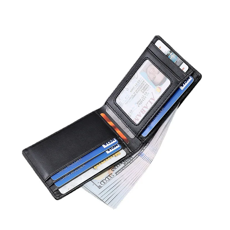 Slim Wallet for Men Gifts Passport 12 Card Holder Money Clip Minimalist RFID Bifold Leather Slots Front Pocket Small Thin Gift