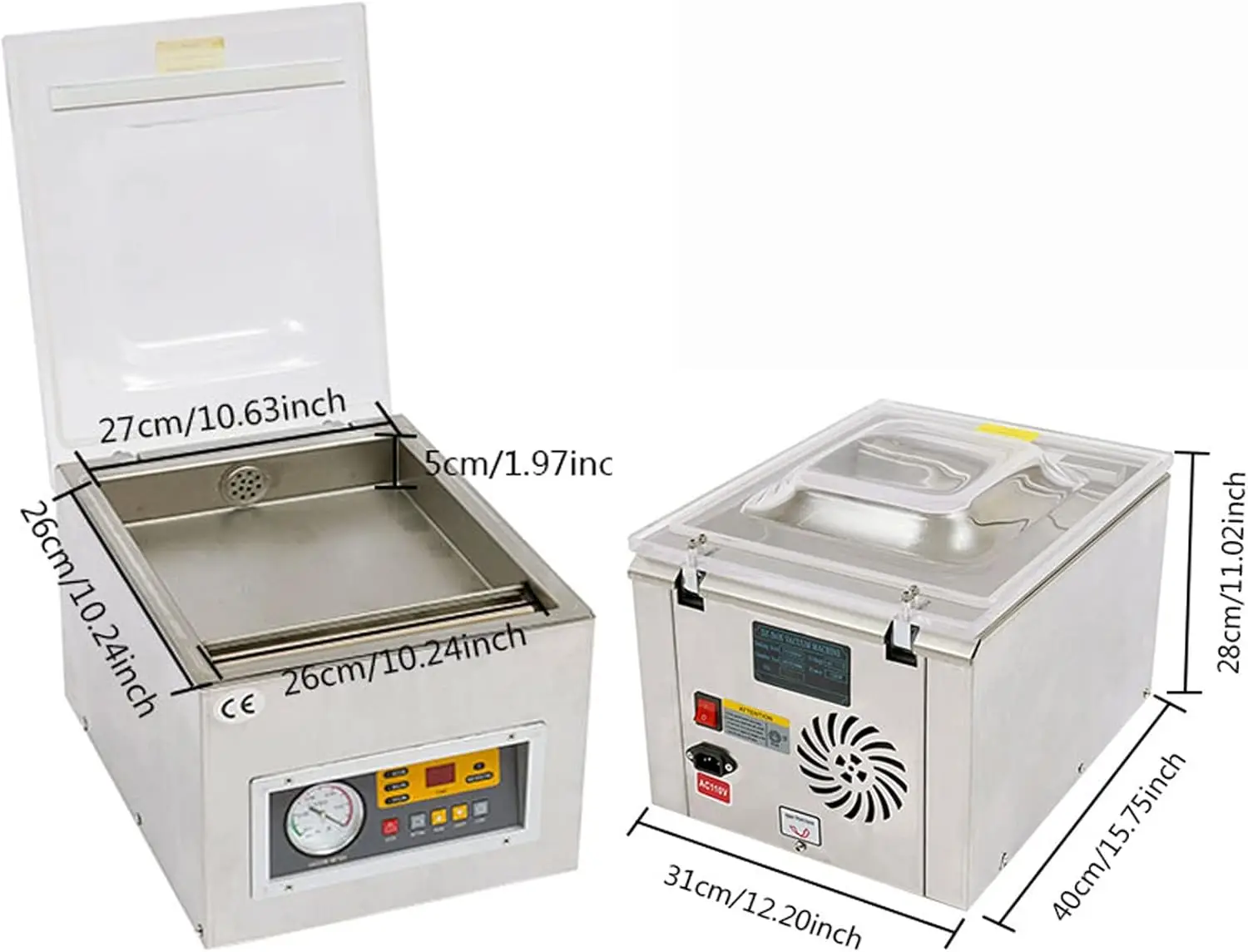 Chamber Vacuum Sealer Machine Z-260C Commercial Kitchen Food Chamber Vacuum Sealer Packaging Machine Sealer 6
