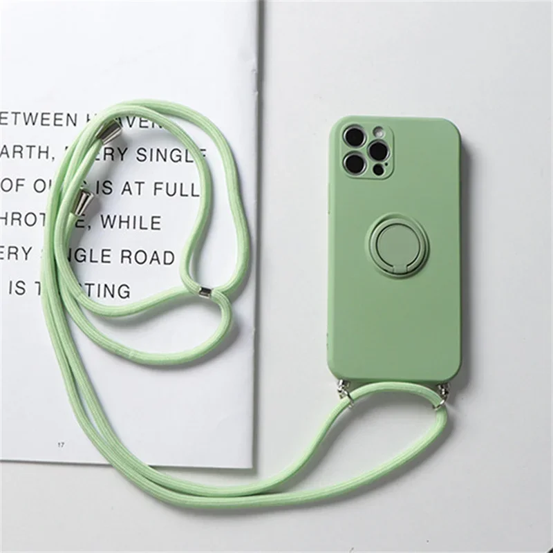 thumbnail image 1 of Case For iPhone 15 14 13 12 11 Pro Max 7 8 Plus Crossbody Lanyard Magnetiese Ring Staan Telefoonkas, 1 of 4