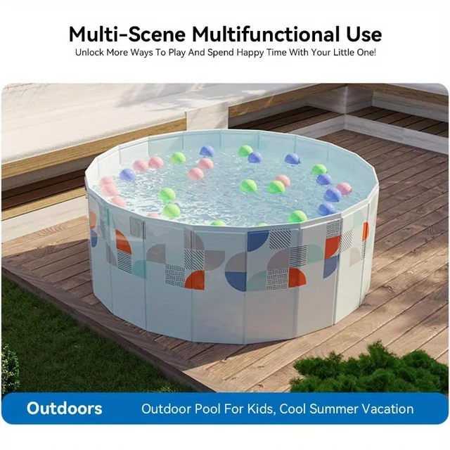 1pcs Multi-size Foldable Above Ground Swimming Pool Non-inflatable Adult Outdoor Round Prismatic Swimming Pool 4