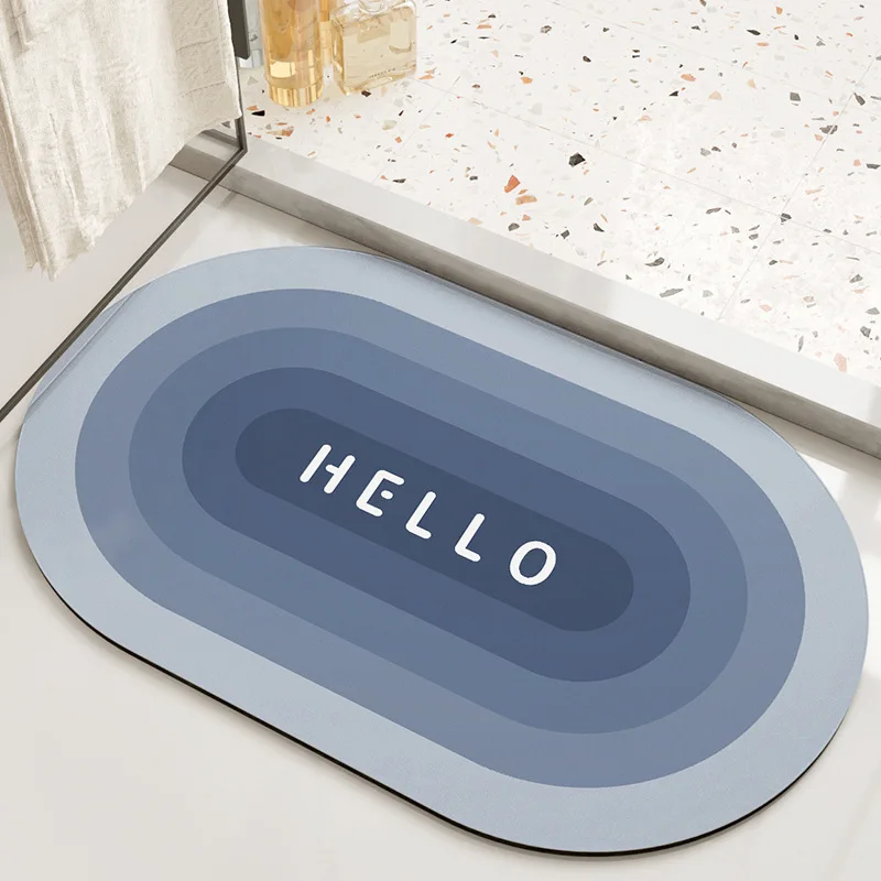 

Quick Drying Bath Mat Super Absorbent Rug Stripe Nappa Skin Entrance Doormat Non-Slip Household Pad Toilet Carpet Home Decor