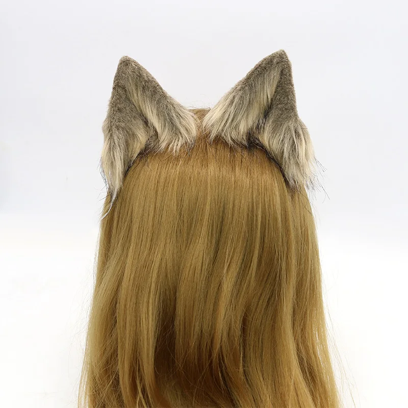 Cat Ears Fashion Sweet Lovely Furry Animal Beast Ear Hair Clips Anime Lolita Wolf Cat Ears Cosplay Plush Halloween Furry Costume Anime Hair Accessories Game Cosplay Props Anime Ear Clips