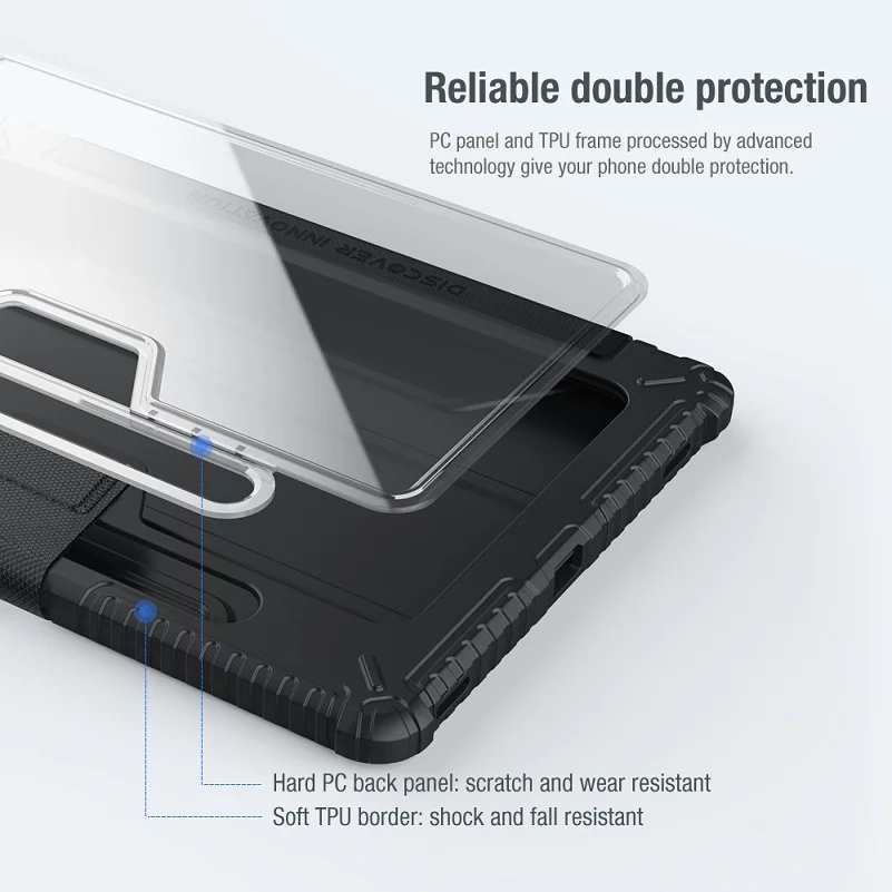 Nillkin-capa de Couro para Samsung Galaxy Tab s8 Plus s7 fe s7 Plus s7 Plus s7 Câmera Protect Cover - Imagem 5