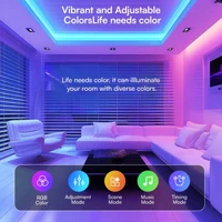 25/50/100/130/200FT RGB LED Smart Light Strip, App & 24-Key Remote Control, Music Sync, 24V, Multiple Modes for Living Room Bedroom Courtyard Party Halloween Christmas Decor 2