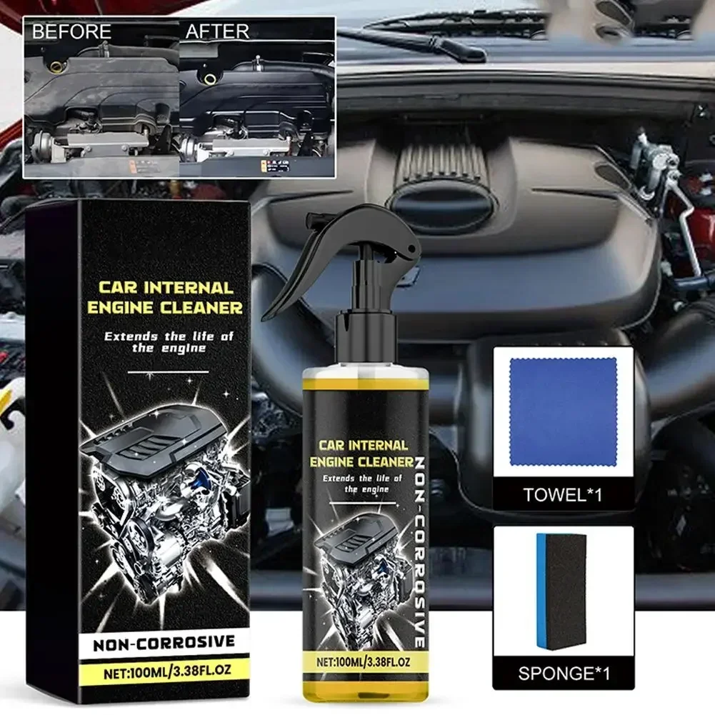 Detergente Potente per Vano Motore Auto, Sgrassatore Decontaminante, Pulizia Senza Smontaggio del Vano Motore