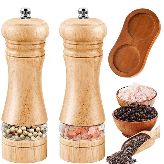 Wood Salt Pepper Mill Hand Operated Mini Ceramic Core Grinder Pepper And  Salt Shakers Multipurpose Grinder BBQ Kitchen Tools - AliExpress