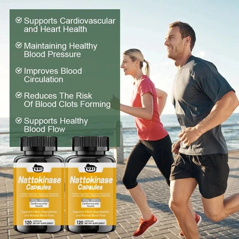YUXIT Nattokinase Supplement 2000 Fu Portions 120 Capsules (from Natto Japan) System Enzyme nattokinase supplement