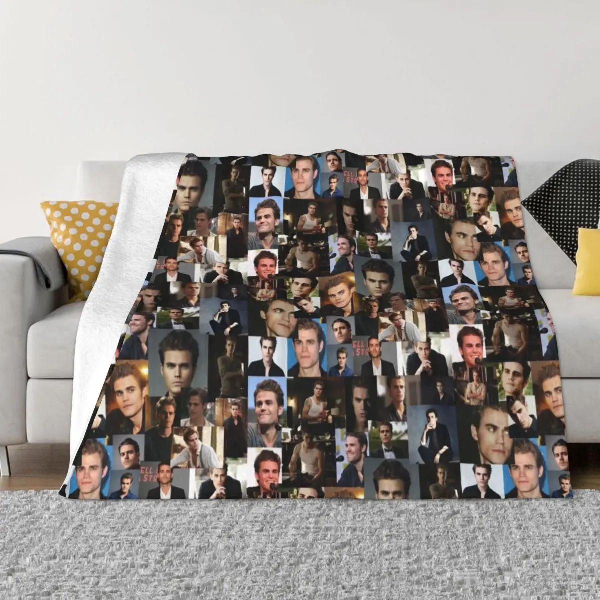 

paul wesley Throw Blanket blankets ands Weighted Dorm Room Essentials Flannel Fabric Summer Beddings Blankets