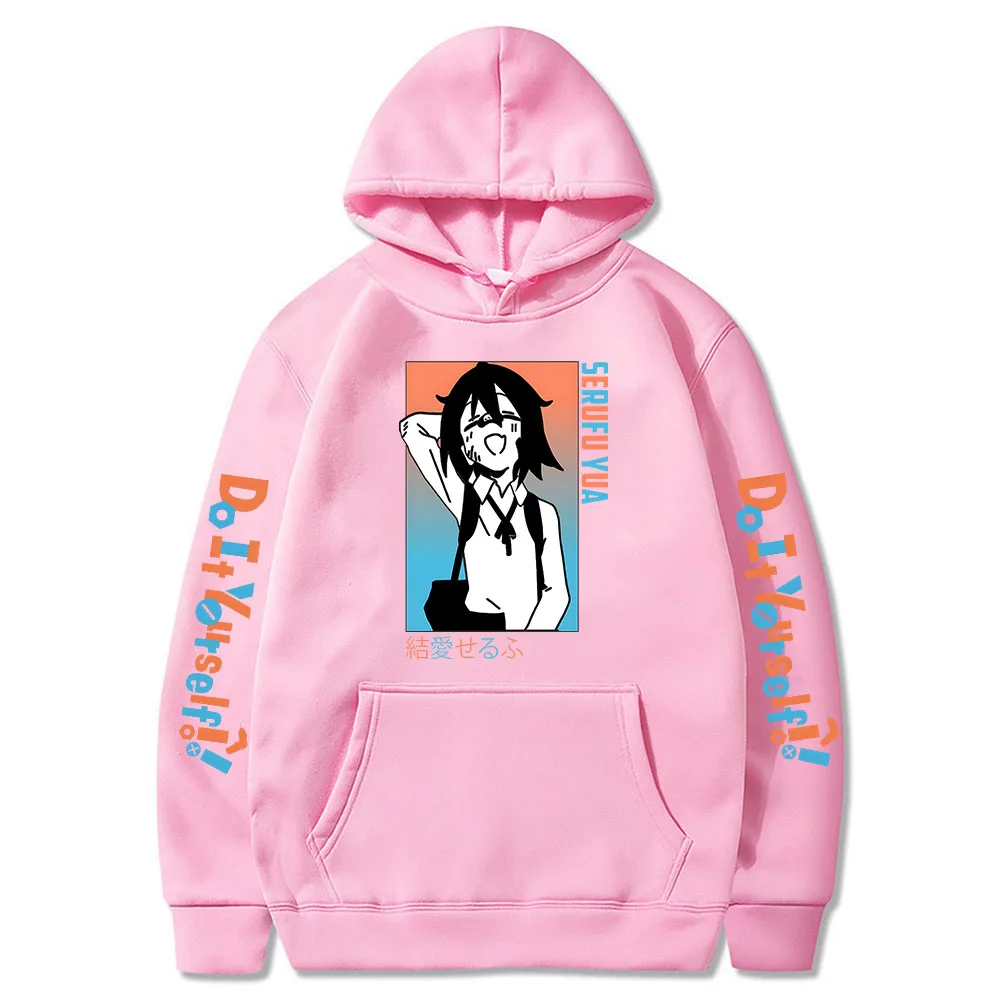 

Do It Yourself Serufu Yua Anime Hoodies Kawaii/Cute Cartoon Sweatshirts Boys/girls Clothing Comic Streetwear Funko Pop Sudaderas