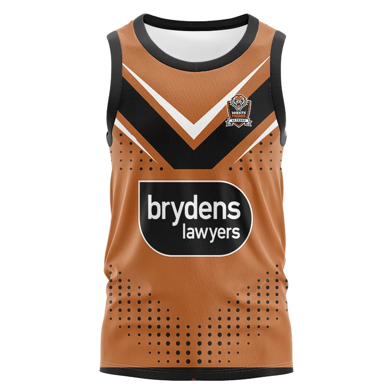 thumbnail image 1 of Chaleco de rugby retro 2024 Wests Tigers Varias camisetas de local y visitante/de alta calidad, 1 of 5