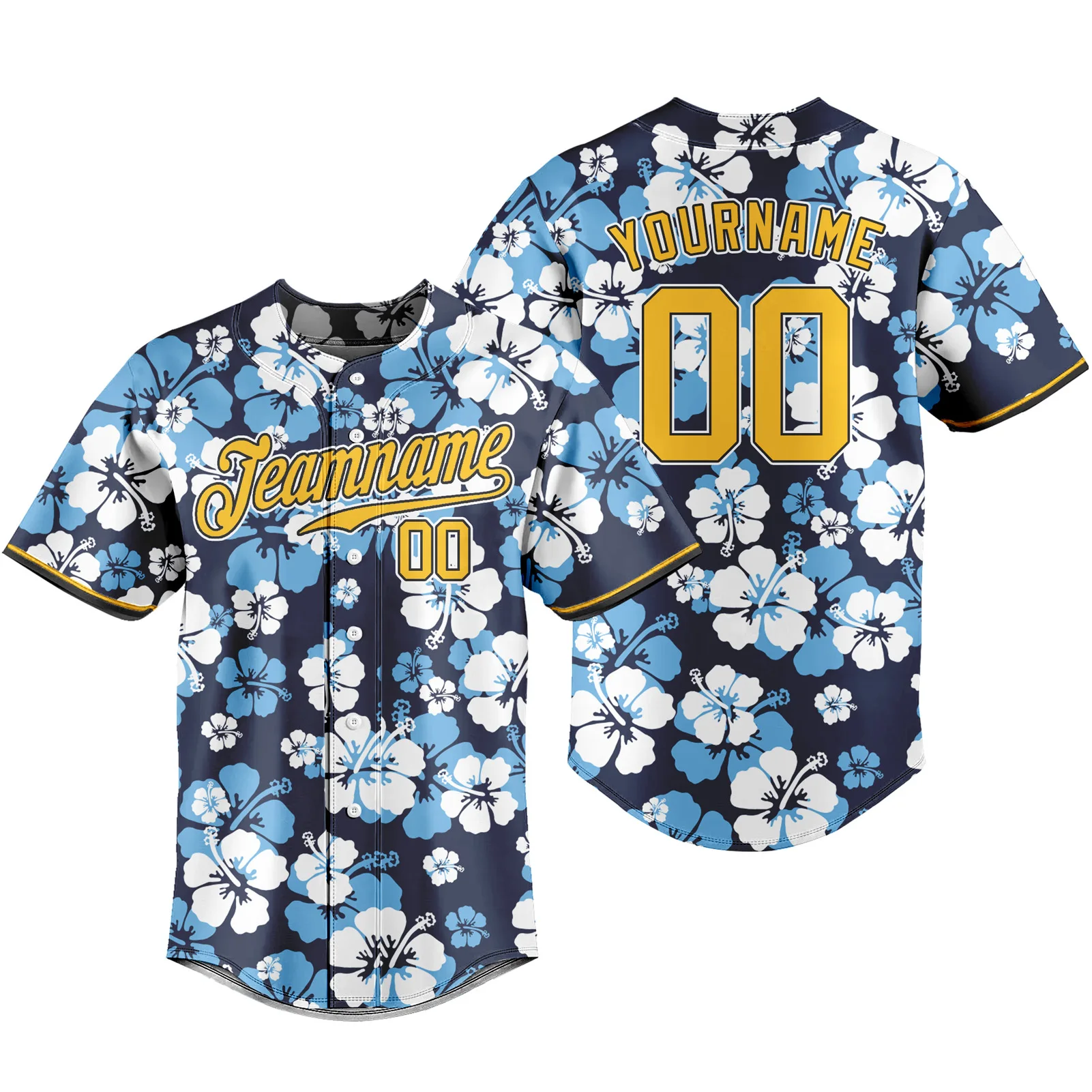 Baseball Jersey Full Buton Short Sleeve T-shirts Personalized Name Number Adult Kids Training Kits Men Women