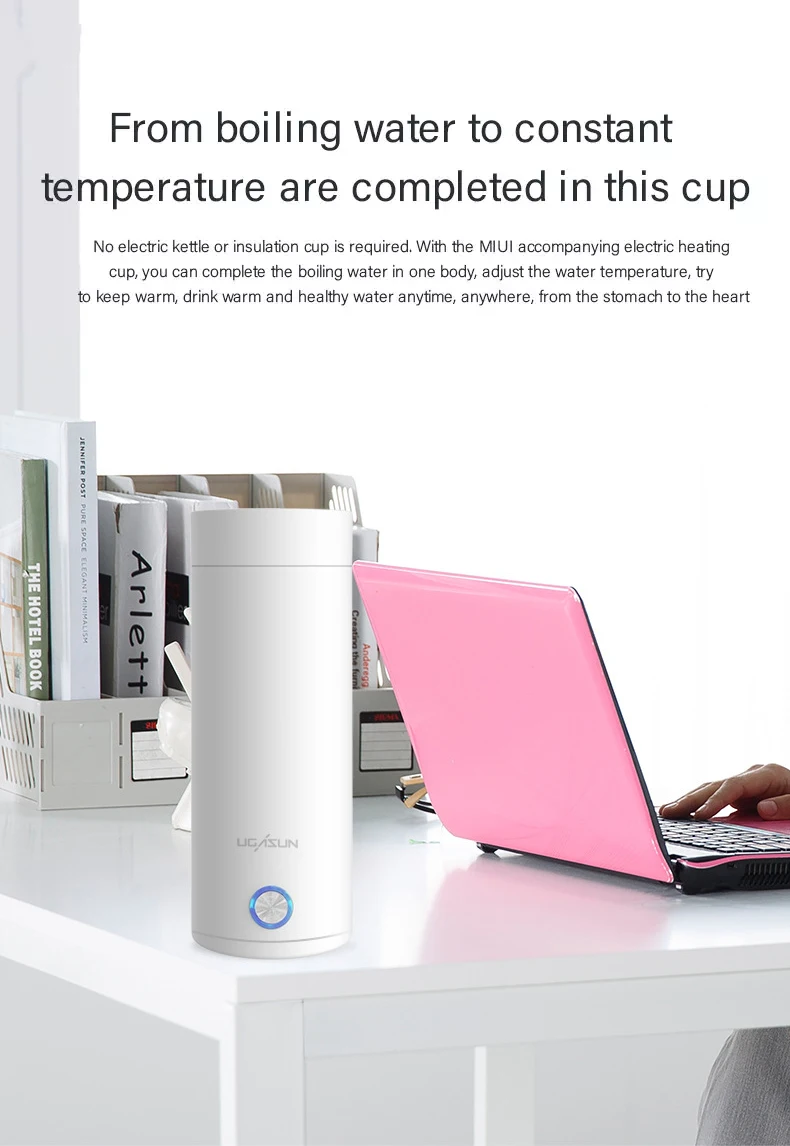 Multi-function Vacuum Thermos Coffee Cup Charging Boiler Mini Travel Portable Water Bottle Sport Kettle Electric Kettle