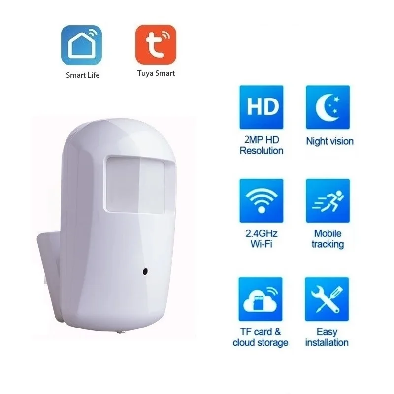 Tuya Pir Style Wifi Ip Camera 940Nm Ir Night Vision 1080P Pinhole Sorveglianza Di Sicurezza Indoor Invisibile Video Cctv Audio A 2 Vie