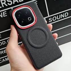 Luxury PU Leather Magnetic Wireless Charging Protective Back Cover for IQOO Z10 Turbo (Black)