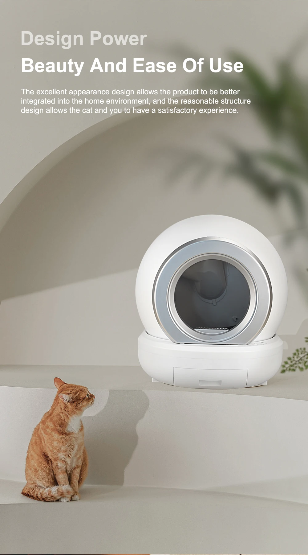 Automatic Self-cleaning Cat Litter Box With App Control For Cats_voghion.com