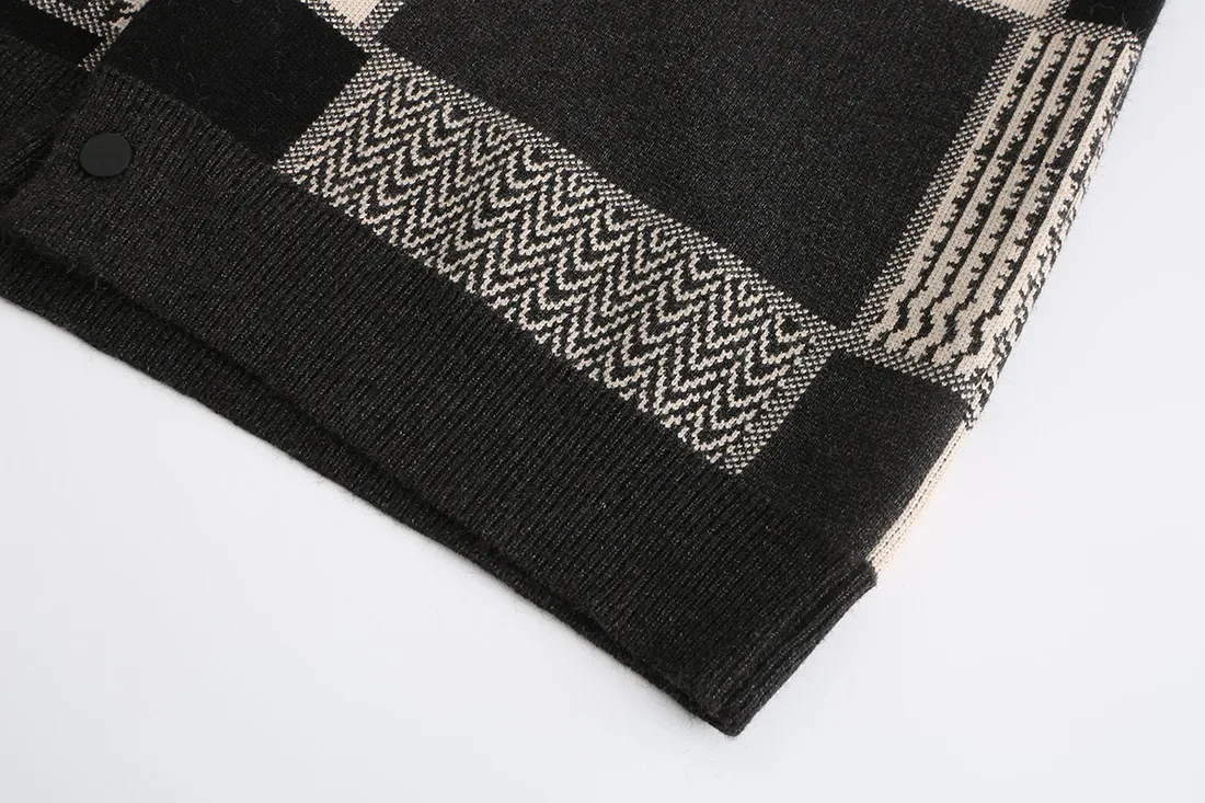 Men's Long Cardigan Thickened Sweater Autumn Stand Collar Knit Sweater Coat