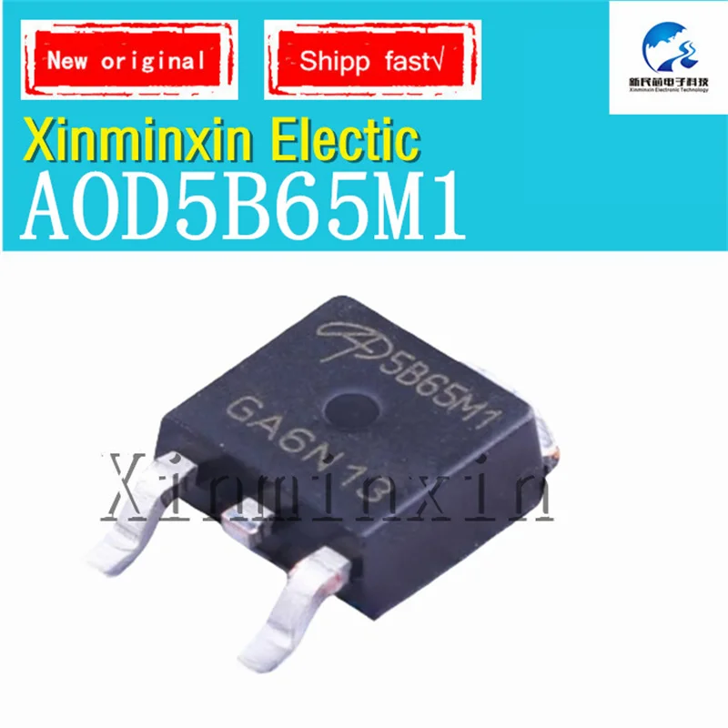 전압 저항: 650V 전류: 10A IC 칩, AOD5B65M1 5B65M1 TO-252-2(DPAK), 오리지널 재고, 10 개/몫, 신제품