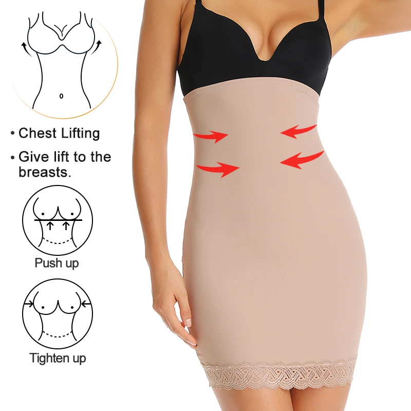 Description Picture 4 of itemHalf Slips High Waist Shaper Cool Comfort Seamless Slip Shapewear Under Dress Tight Skirt Undergarments