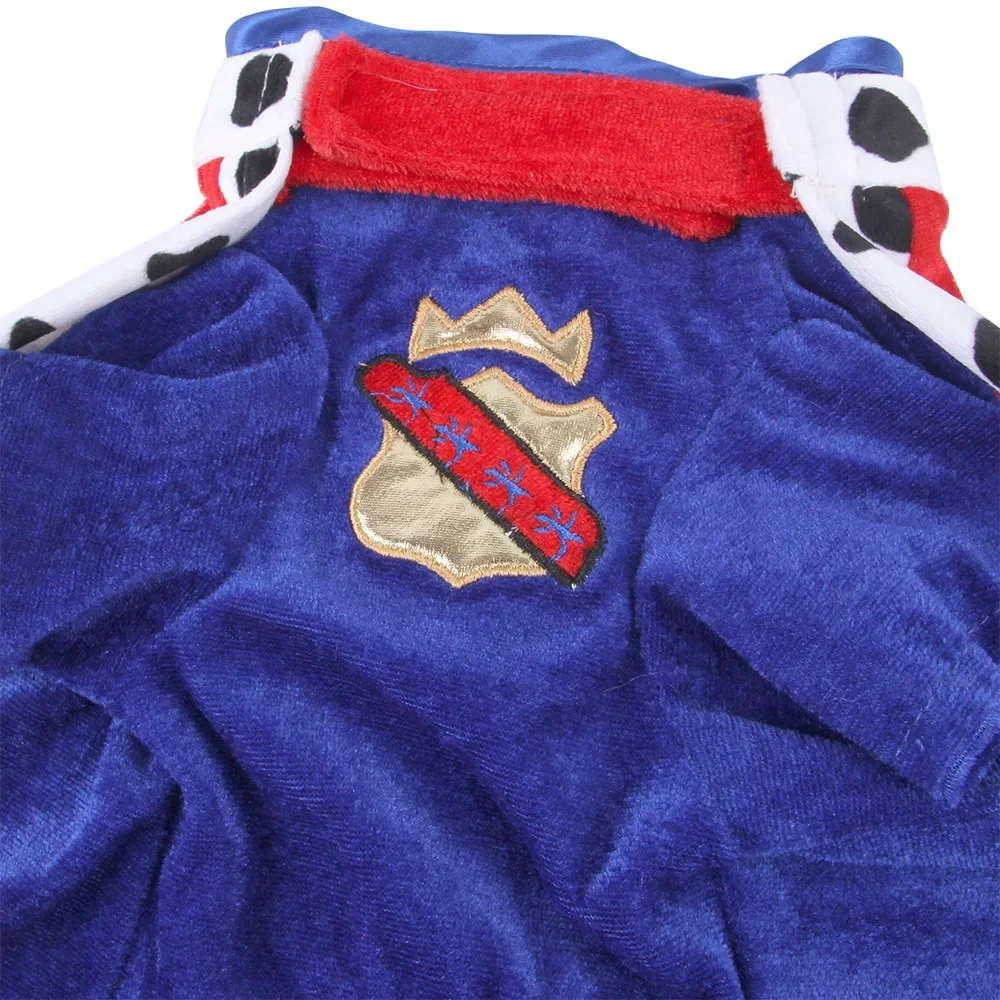 Kostium z płaszczem dla psa i króla z czapka-korona kostiumem księcia jesienna zimowa odzież bluzy z kapturem dla kotów Puupy buldog francuski Chihuahua