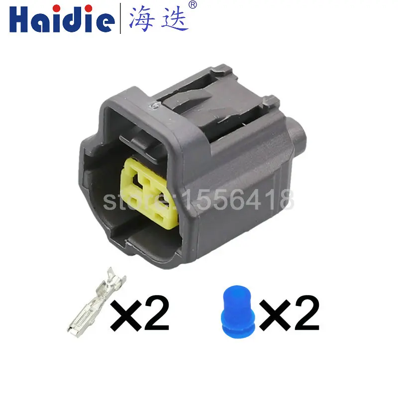 1-100 sets 2 Pin 1.8 Series 184016-1 Automotive Wire Cable Harness Waterproof Socket With Terminal And Rubber Seals