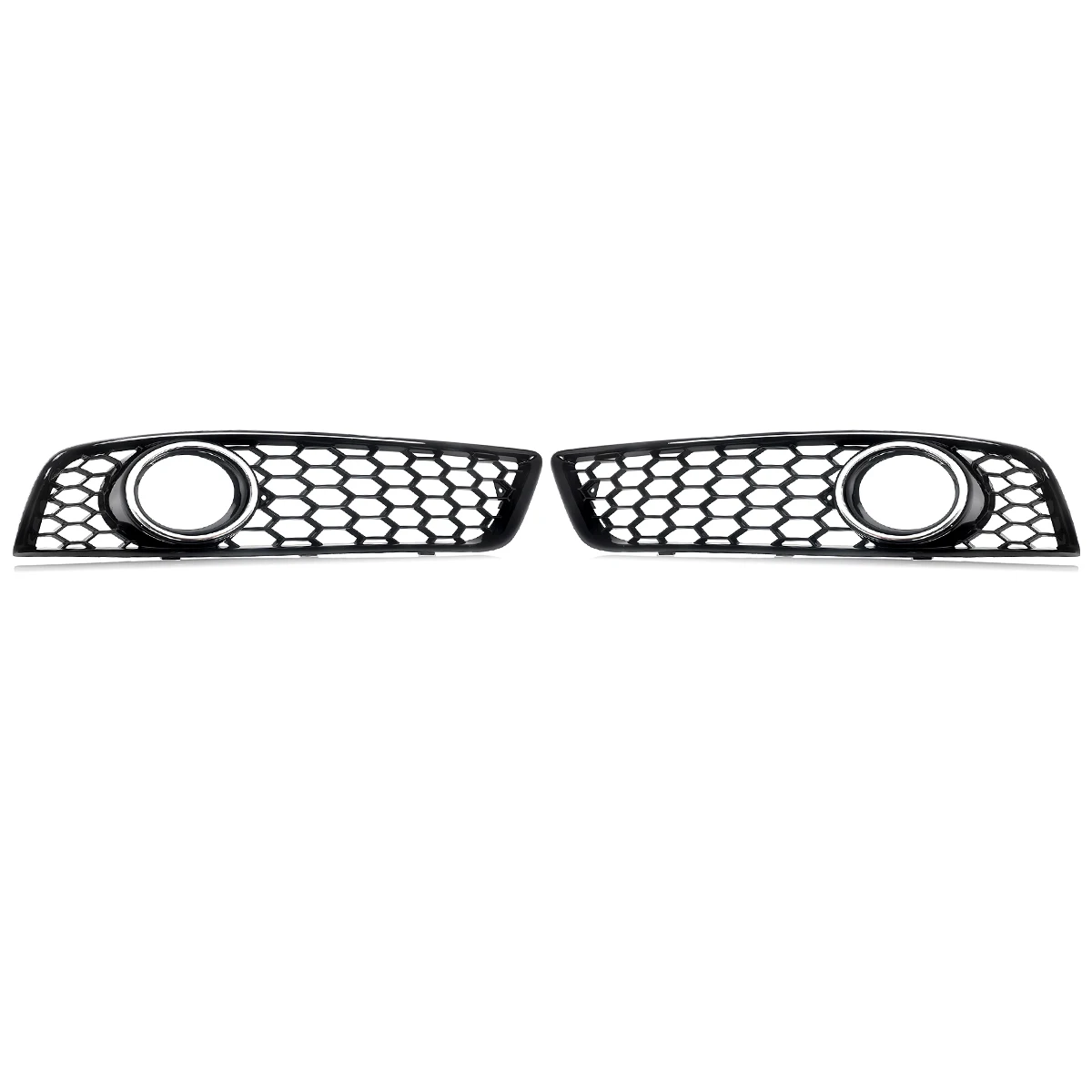 Chrome-Ring Fog-Grille Pair for Audi A3 8P