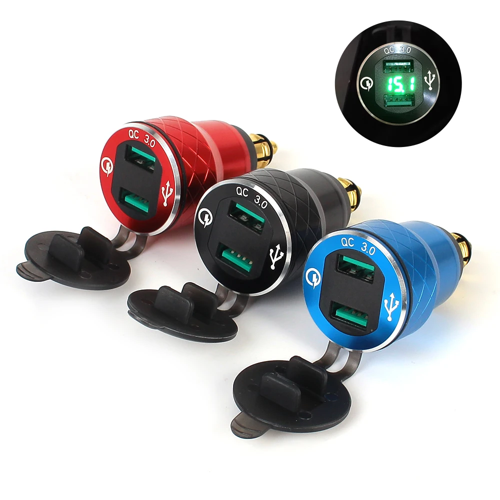 

12V USB Chargers 3.0 Motorcycle Power Adapter Volt Test Accessories For BMW R1250GS R1200GS Adventure F800GS F800R F900R Ducati