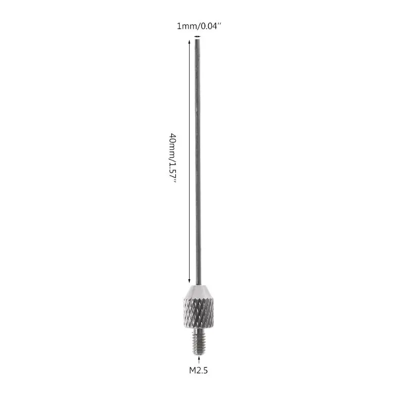 Dial Indicator Gauge Dial Indicator Dial Test Indicator Contact Point M2.5 Thread 1mm Needle Diameter for Dial Thickness Gauge Depth Gauge Gauging Tools