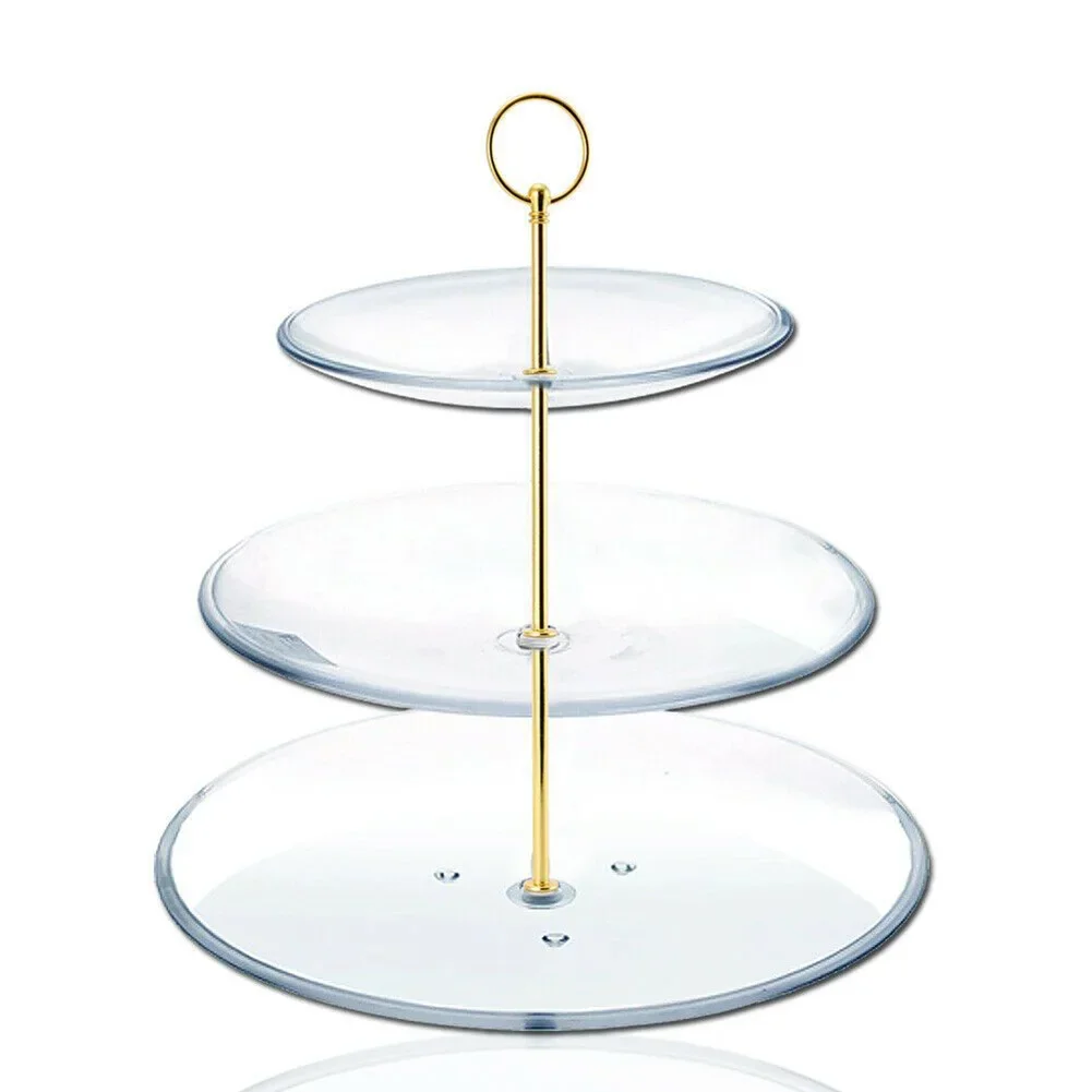Handle Cake Stand Party 3 Tier Tray Accessories Wedding Baking Zinc Alloy Cupcake Plate Durable Fitting Handle cake stand