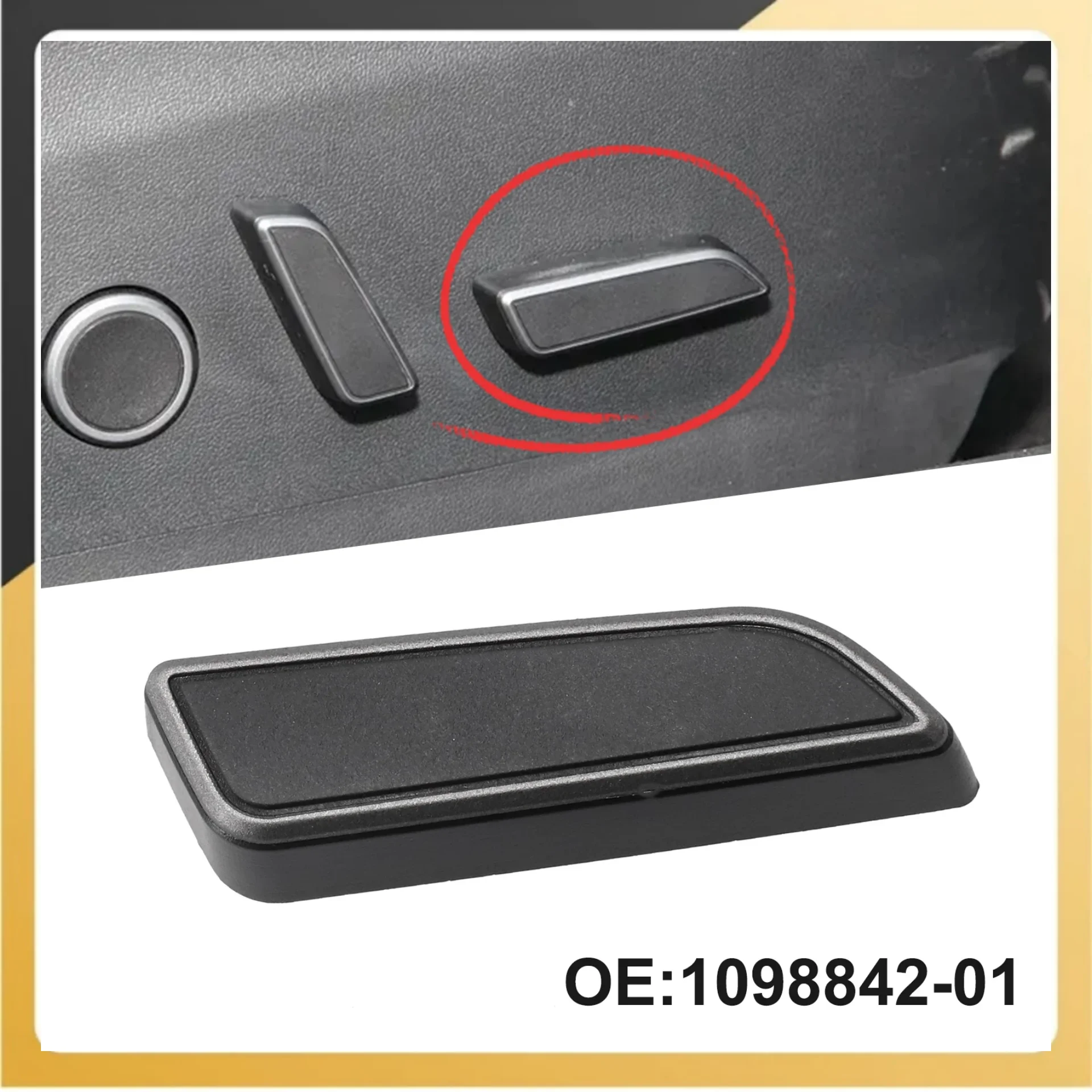 LHD для Tesla Model 3 2021-2023 переключатель регулировки сиденья со стороны пилота R Кнопки подушки для длинных сидений 1098842-01-D автомобильные аксессуары