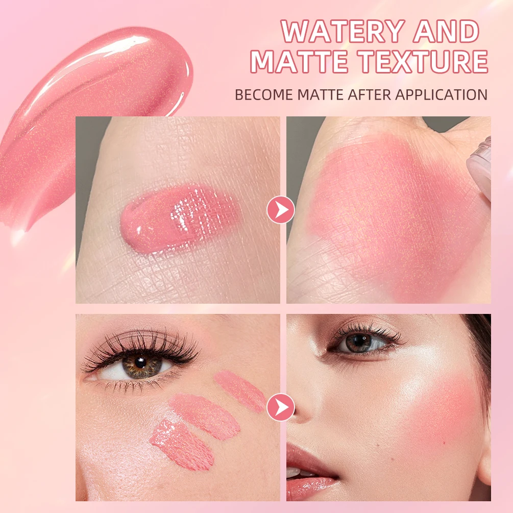 Watercolor Liquid Blush 6 Shades for a Radiant and Sculpted Look Makeup Korean Make Up Highlight Cosmetics Flower Knows Women 4