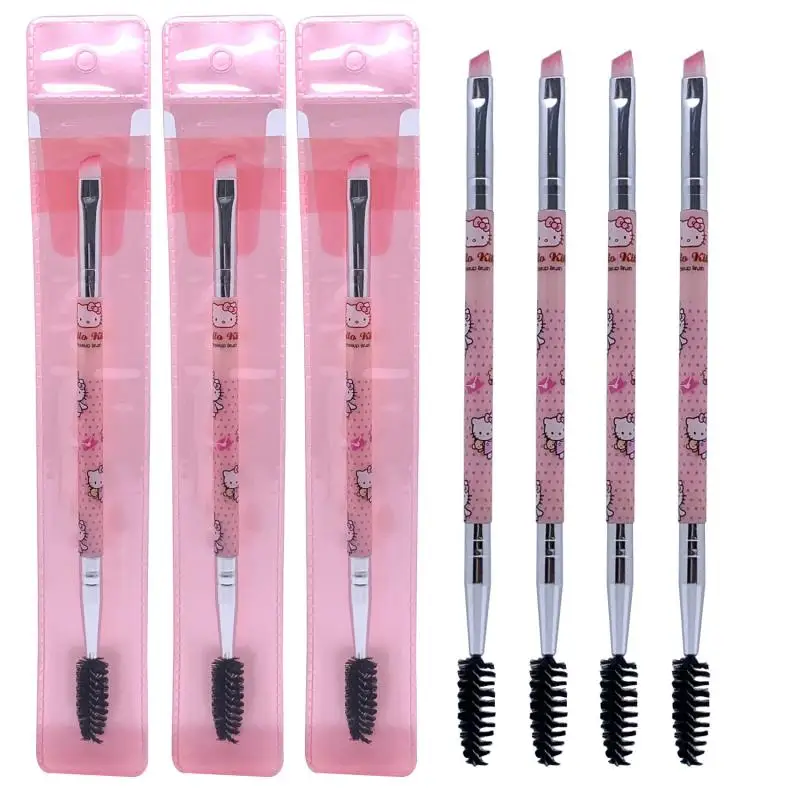 

Hello Kitty New Cartoon Cat Double Headed Eyebrow Brush Eyelash Brush Spiral Eyelash Curling Diagonal Eyebrow Brush Makeup Tool