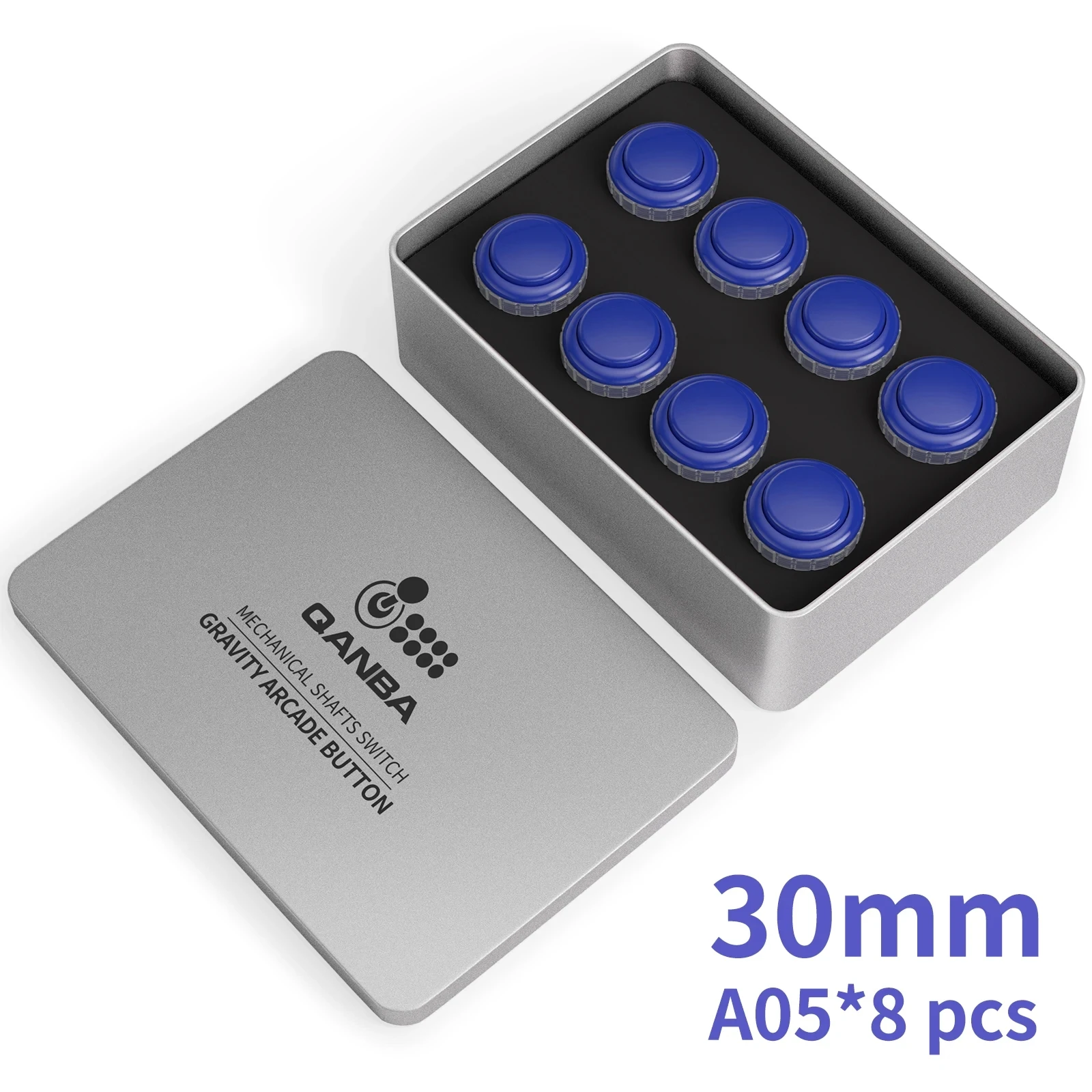 Qanba Gravity LX 30mm Mechanical Pushbutton Switch 8 Pieces In Box
