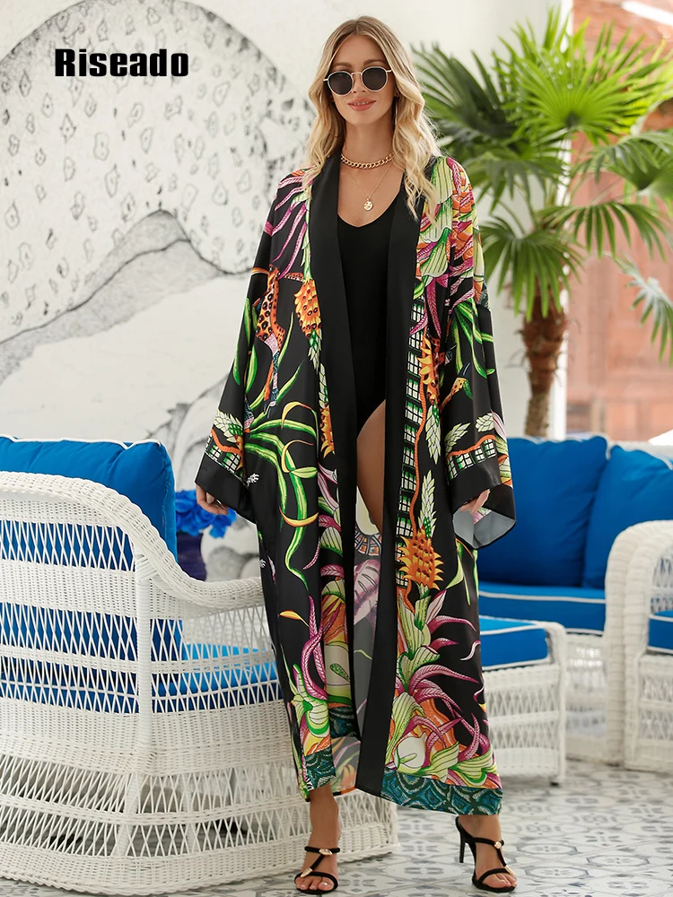 tropical-print-beach-cover-ups-long-dresses-2023-swimwear-women-kimono-robe-summer-beachwear-women-clothing-cardigan