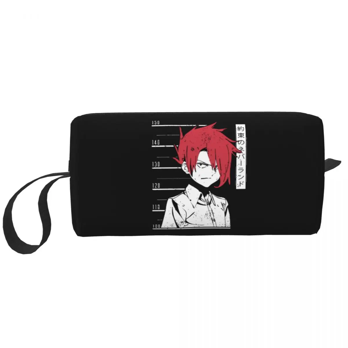 

Ray The Promised Neverland Large Makeup Bag Waterproof Pouch Travel Cosmetic Bags Emma Manga Norman Vaporwave Anime Storage