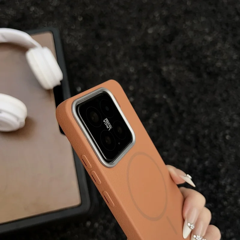 Slim Magnetic Leather Wireless Charging Shockproof Cover