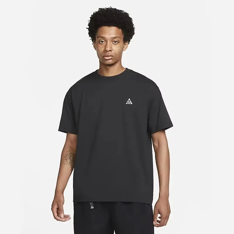 Outdoor Sports Performance Tee-Unisex Cotton Short Sleeve-Summer Loose Fit Breathable Activewear Top