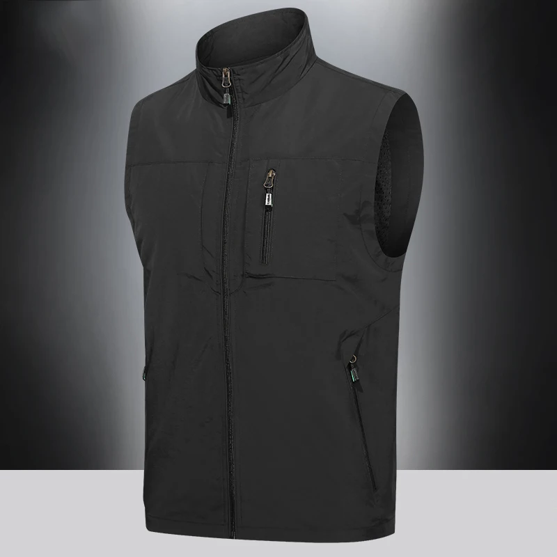 thumbnail image 1 of Primavera otoño hombres Casual Cargo chaleco chaquetas abrigo hombres bolsillos a prueba de viento sin mangas prendas de vestir exteriores chaleco militar de talla grande 7XL, 1 of 5