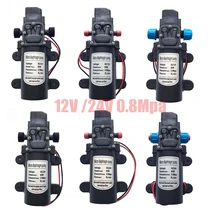 

DC 12V/24V 60W Micro Electric Diaphragm Water Pump Automatic Switch 5L/min High Pressure for Car Washing Spray 5L/min 0.8Mpa