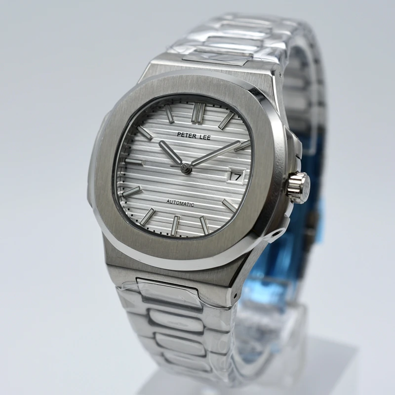 2022 Luxury Brand PETER LEE Watch 42MM Men Automatic Mechanical Male Watch Stainless Steel Auto Date Mens Wrist Watches Gift 