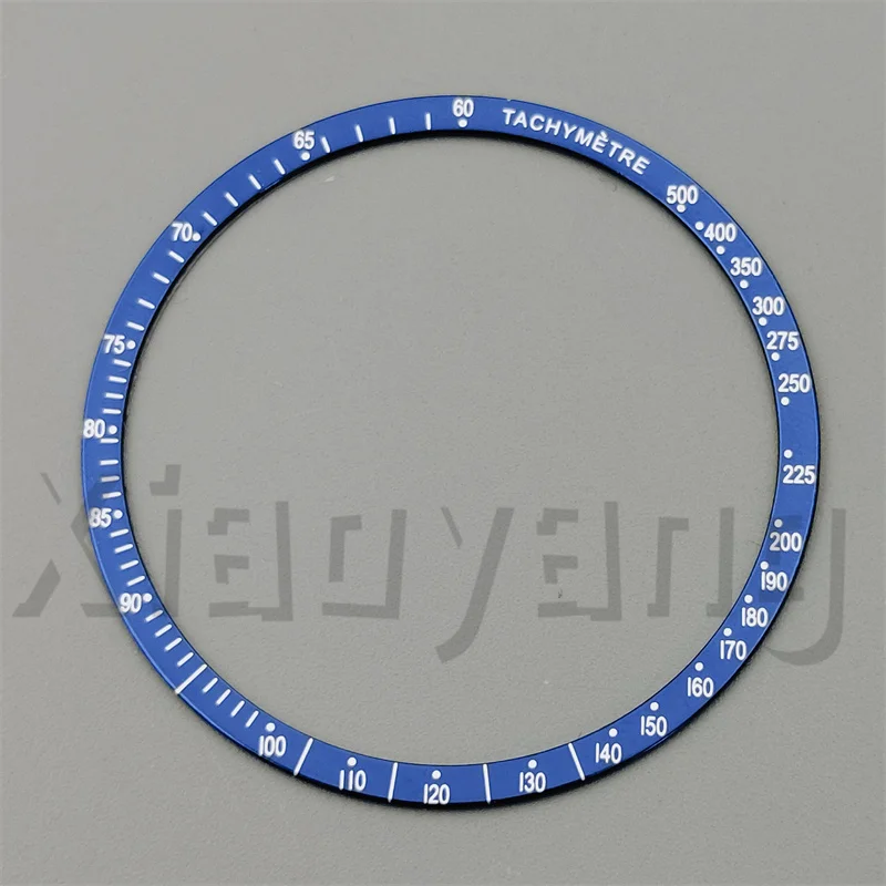 Silver Watch Case with Blue, Green, and Black Insert and Coated Glass - Quartz Chronograph Movement, Steel Bracelet, 40mm