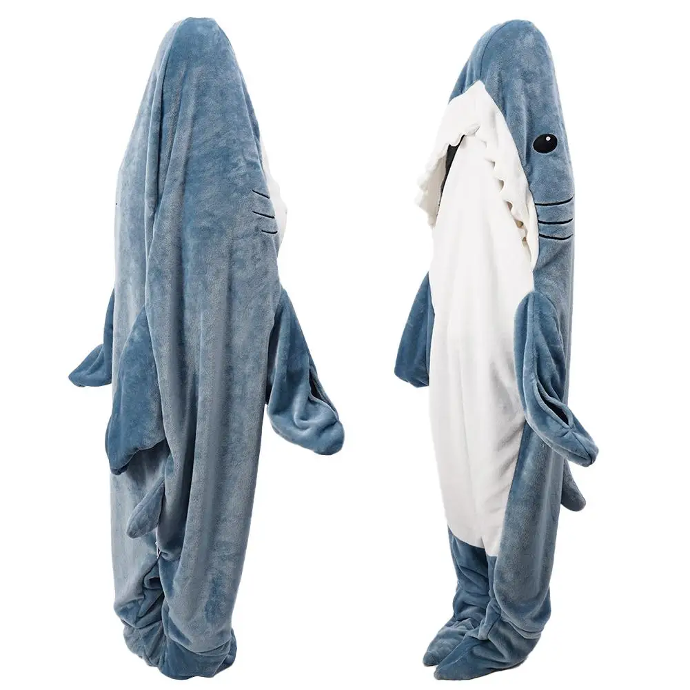Cartoon Shark Sleeping Bag Pajamas Office Nap Shark Blanket Karakal