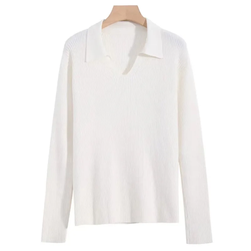 Autumn Maternity Sweater Solid Color Long Sleeve Turn-down Collar Pregnancy Knitted Shirts Pregnant Woman Knit Pullovers